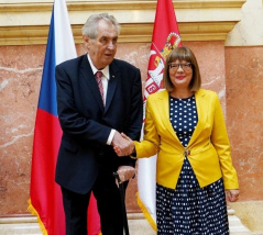 12. septembar 2019. Predsednica Narodne skupštine Maja Gojković i predsednik Češke Republike Miloš Zeman